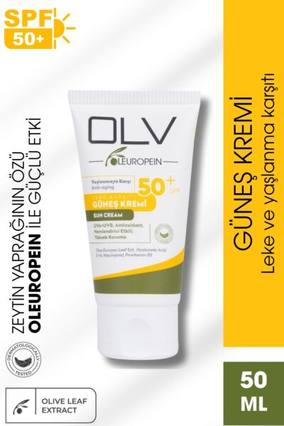 OLV SPF 50+ Yaşlanma Karşıtı & Leke Karşıtı Güneş Kremi 50 ml