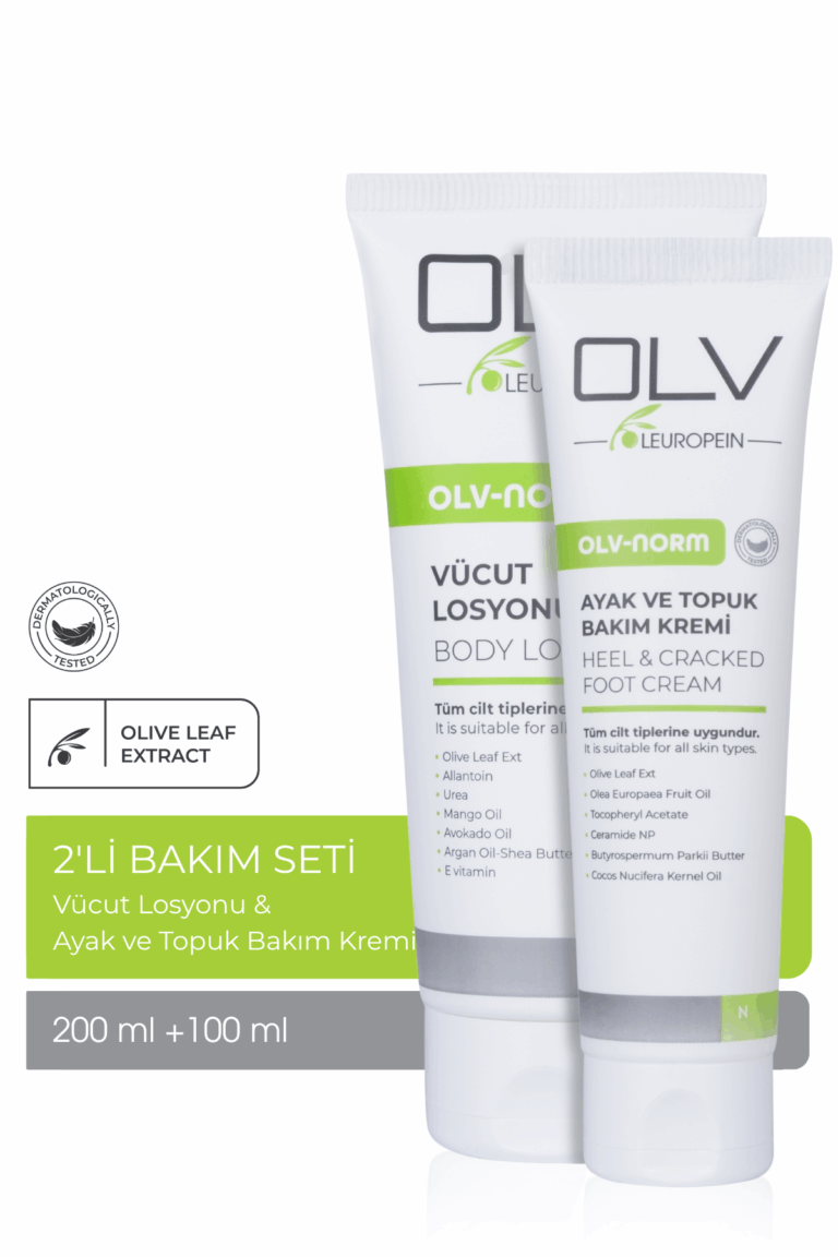 OLV  Vücut Losyonu ve Ayak Kremi Seti – 2’li Avantaj Paketi