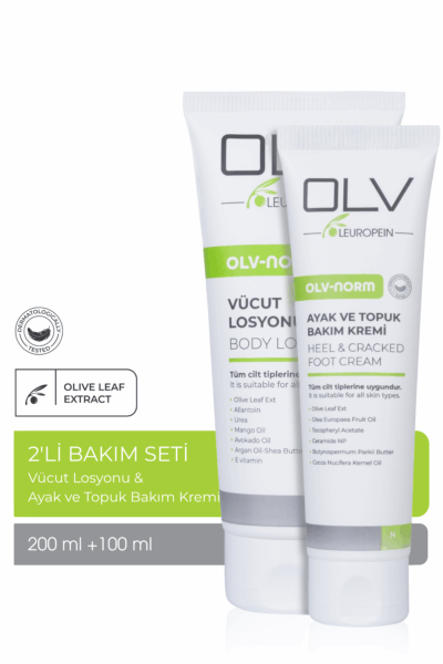 OLV  Vücut Losyonu ve Ayak Kremi Seti – 2’li Avantaj Paketi