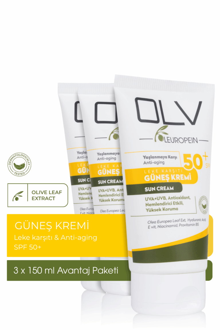 OLV SPF 50 Güneş Kremi Süper Avantaj Paketi  – 3 x 150 ml