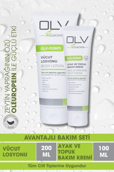 OLV  Vücut Losyonu ve Ayak Kremi Seti – 2’li Avantaj Paketi