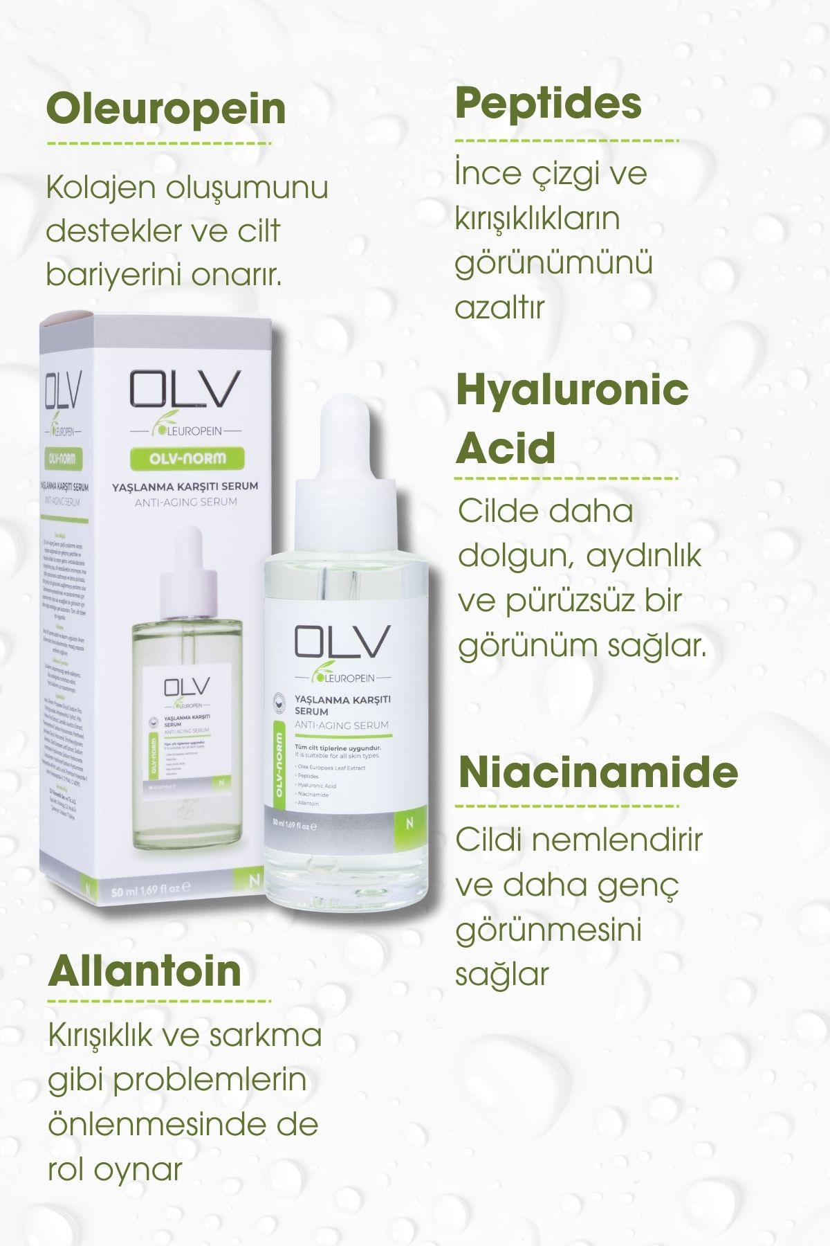 OLV Norm Yaşlanma Karşıtı Ve Onarıcı Cilt Bakım Serumu - Görsel 3