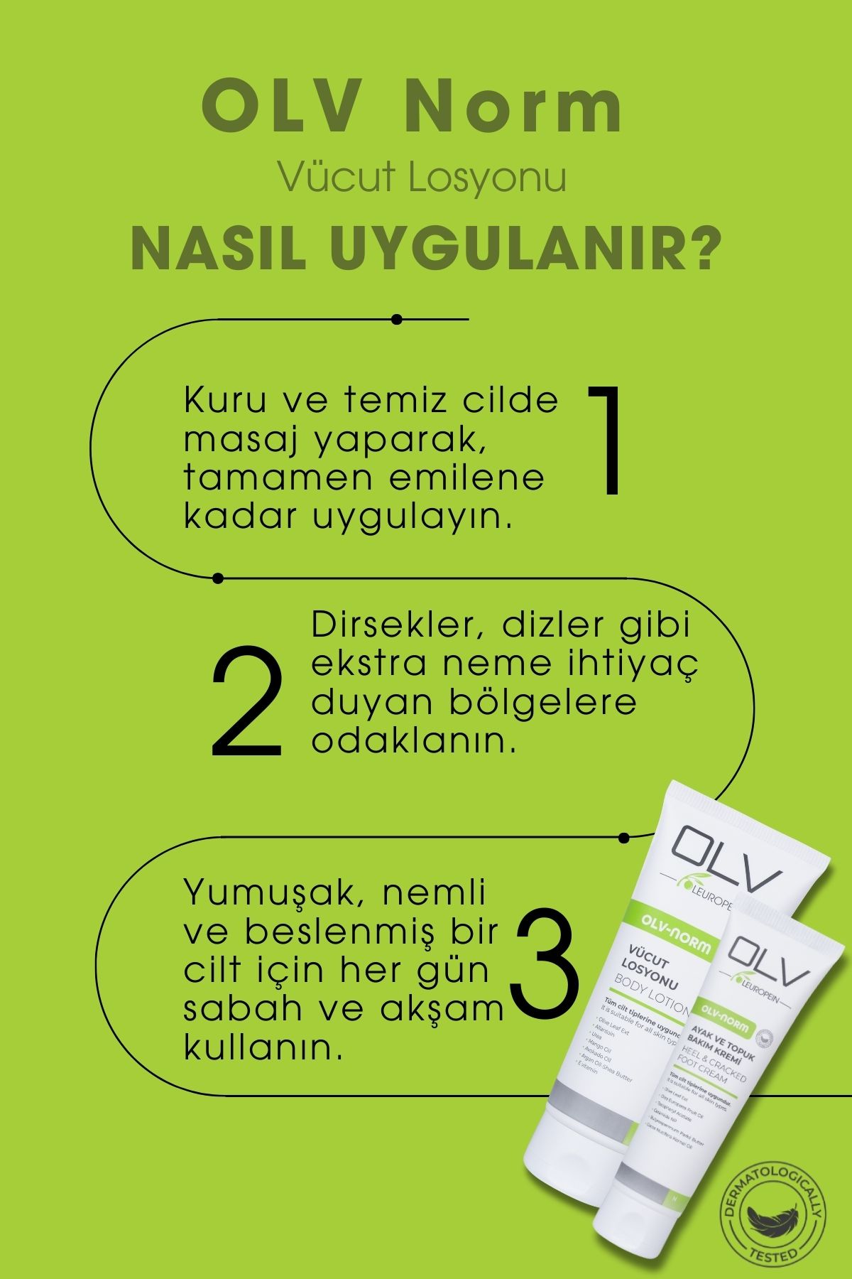 OLV  Vücut Losyonu ve Ayak Kremi Seti – 2’li Avantaj Paketi - Görsel 5