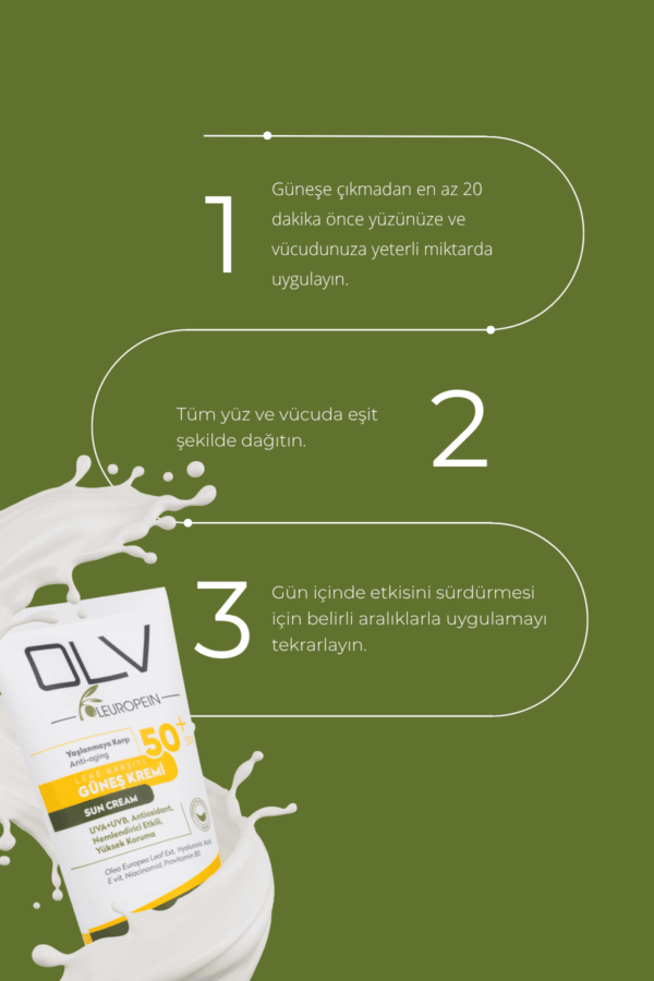 OLV SPF 50 Güneş Kremi Süper Avantaj Paketi  – 3 x 150 ml - Görsel 7