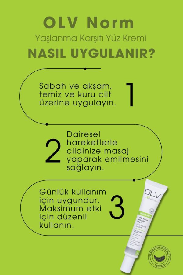 OLV Norm Yaşlanma Ve Kırışıklık Karşıtı Nemlendirici Yüz Kremi 50 ml - Görsel 8