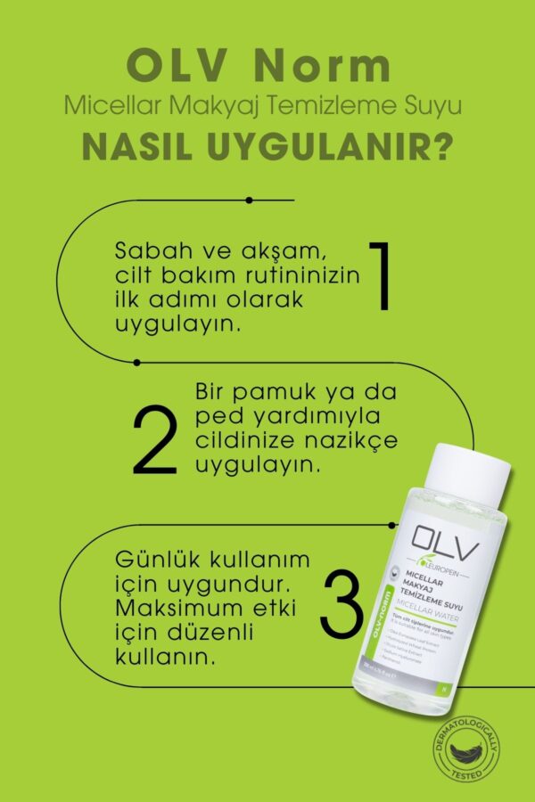 OLV Norm Makyaj Ve Cilt Temizleyici Misel Su 200ml - Görsel 8