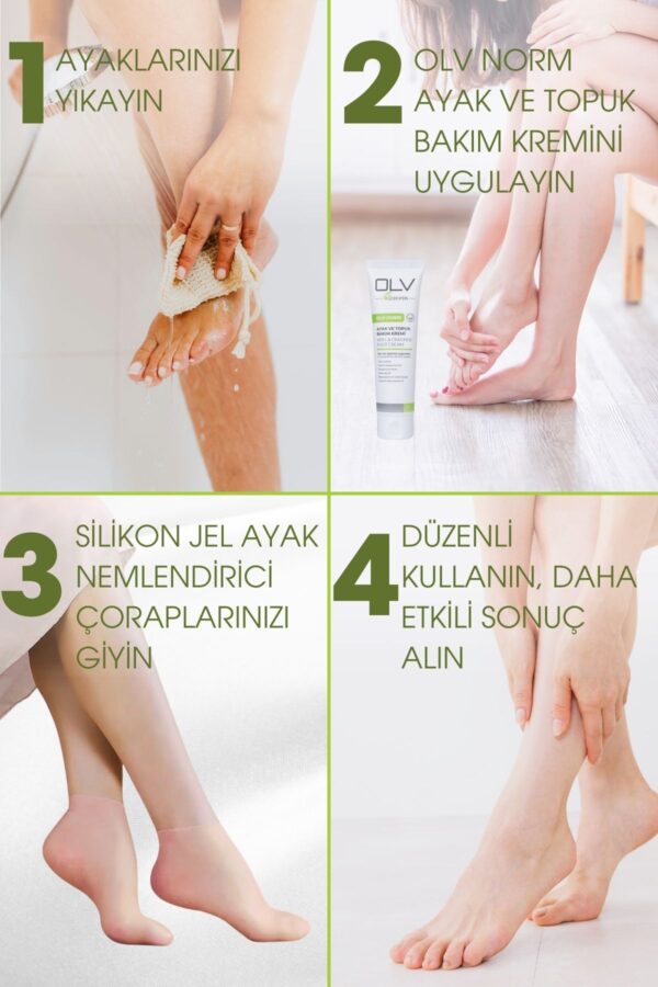OLV Norm Ayak Ve Topuk Çatlak Bakım Krem 2’li Avantajlı Paket (Toplam 200 ml)   + Silikon Çorap (Hediye) - Görsel 10